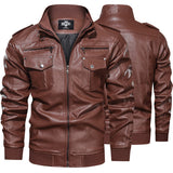 Spring and Autumn, Men's Sports Washed Retro Leather Jacket