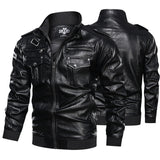 Spring and Autumn, Men's Sports Washed Retro Leather Jacket