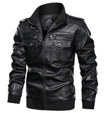 Spring and Autumn, Men's Sports Washed Retro Leather Jacket
