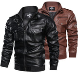 Spring and Autumn, Men's Sports Washed Retro Leather Jacket