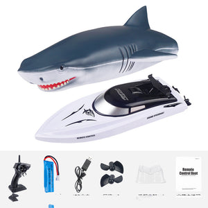 New Electric Shark RC Boat Vehicles, Waterproof Swimming Pool Simulation Model Toy, 2-in-1 High-speed Remote Control Boat