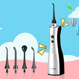 Mornwell Hand-held Dental Flusher, D50Bs Portable Dental Scaler Induction Charging 5 Nozzles