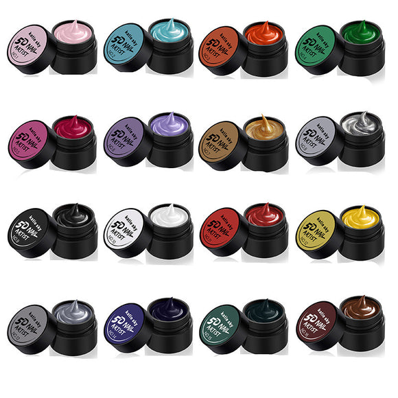 Painted Metal, 5D Three-dimensional Nail Phototherapy, Pull Line, Nail Polish Glue