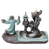 Ge Kiln Backflow Indoor Pan Sandalwood Incense Burner, Zen Ceramic Creative Tea Table Decoration