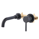 Concealed Basin Faucet, Black Frosted Recessed Faucet