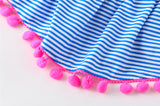Children's Furball Lace Striped Split Bikini
