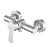 Stainless Steel Hot and Cold Water Mixer, Wall Mounted Metal Handle Shower Faucets