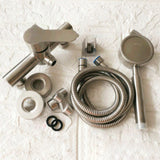 Stainless Steel Hot and Cold Water Mixer, Wall Mounted Metal Handle Shower Faucets