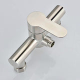 Stainless Steel Hot and Cold Water Mixer, Wall Mounted Metal Handle Shower Faucets