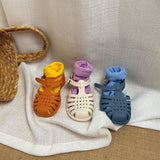 Kids' Soft Sole Closed-toe Summer Sandals – Lightweight Non-slip Casual Shoes for Girls & Boys