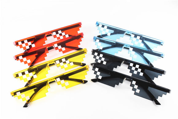 Mosaic Pixel Sunglasses, Two-dimensional Prom Goggles