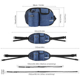 Dog Training Waist Bag, Hands-free Outdoor Pet Running Walking Leash, Portable Dog Food Water Cup Storage Bags