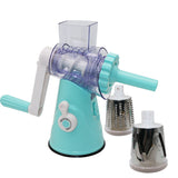 Multi-functional 4-in-1 Manual Vegetable Cutter, Round Mandoline & Cheese Slicer