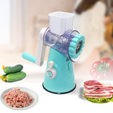 Multi-functional 4-in-1 Manual Vegetable Cutter, Round Mandoline & Cheese Slicer