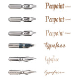 Wooden Calligraphy Dip Pen Set with 6 Replaceable Nibs – Straight & Oblique Comic Drawing Fountain Pen for Art Writing