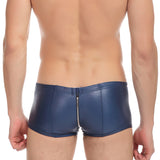 Men's Stage Short Panties, Sexy Imitation Leather, Shining Boxer Trunks
