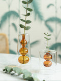 Retro Stained Glass Vase, Gourd Hydroponic Flower Pot