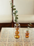 Retro Stained Glass Vase, Gourd Hydroponic Flower Pot