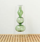 Retro Stained Glass Vase, Gourd Hydroponic Flower Pot