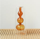 Retro Stained Glass Vase, Gourd Hydroponic Flower Pot