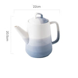 Nordic Ceramic Cold Water Kettle – Large Capacity, Heat-resistant White Teapot Set