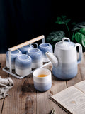 Nordic Ceramic Cold Water Kettle – Large Capacity, Heat-resistant White Teapot Set