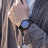 LED Display, Wooden Watch, Men's Wood Night Vision, Wristwatches