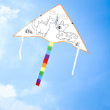 Homemade Material Kit, Cartoon Painting, Coloring Graffiti Handicraft Bamboo Drawing Kite