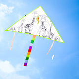 Homemade Material Kit, Cartoon Painting, Coloring Graffiti Handicraft Bamboo Drawing Kite