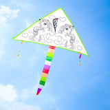 Homemade Material Kit, Cartoon Painting, Coloring Graffiti Handicraft Bamboo Drawing Kite