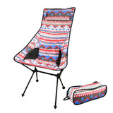 Portable Folding Beach Chair with Extended Backrest, Moon Chair Lunch Break Aluminum Recliner