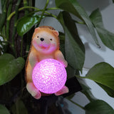 Outdoor Courtyard, Solar Hedgehog Lawn Lamp