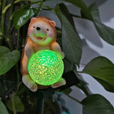 Outdoor Courtyard, Solar Hedgehog Lawn Lamp