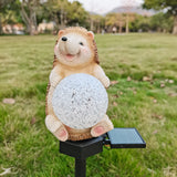Outdoor Courtyard, Solar Hedgehog Lawn Lamp