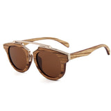 Sunglasses with Metal Nose, Bamboo Frame and Bamboo Legs