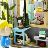 DIY Teddy Cottage Building Model Insert Toys, 3D House Assemble Female Gift