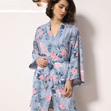 New Sleepwear Robe, Spring Thin Cotton-silk, Women's Bedroom-wear