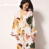 New Sleepwear Robe, Spring Thin Cotton-silk, Women's Bedroom-wear