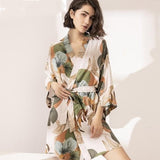New Sleepwear Robe, Spring Thin Cotton-silk, Women's Bedroom-wear