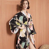 New Sleepwear Robe, Spring Thin Cotton-silk, Women's Bedroom-wear
