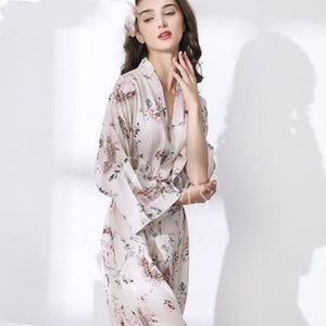 New Sleepwear Robe, Spring Thin Cotton-silk, Women's Bedroom-wear