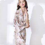 New Sleepwear Robe, Spring Thin Cotton-silk, Women's Bedroom-wear