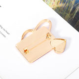 Peach Heart Stethoscope Dripping Brooch