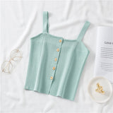 Single-breasted Women's Blouse, Slim-fit Short Base Shirt