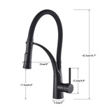 Black Matte Universal Rotating Hot and Cold Faucet