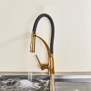 Black Matte Universal Rotating Hot and Cold Faucet