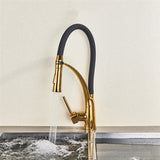 Black Matte Universal Rotating Hot and Cold Faucet