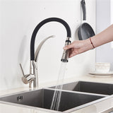 Black Matte Universal Rotating Hot and Cold Faucet