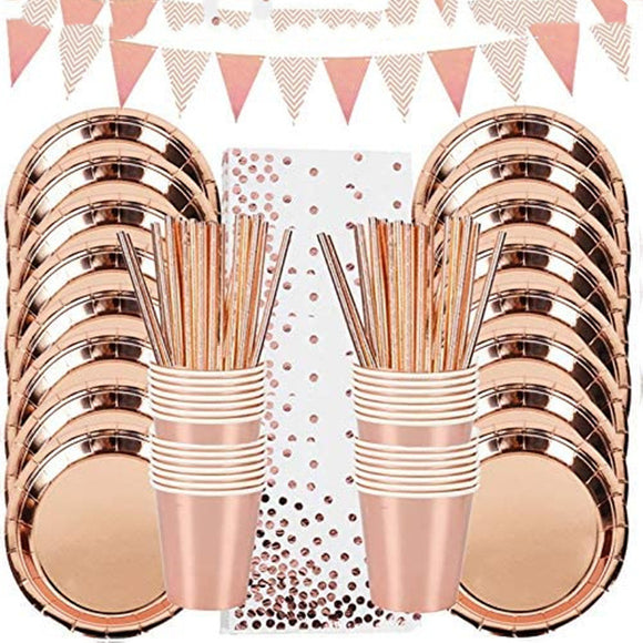 Hot Stamping Polka Dot, Disposable Tableware, Birthday Party Holiday Wedding Layout Supplies, Combo Package