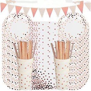 Hot Stamping Polka Dot, Disposable Tableware, Birthday Party Holiday Wedding Layout Supplies, Combo Package